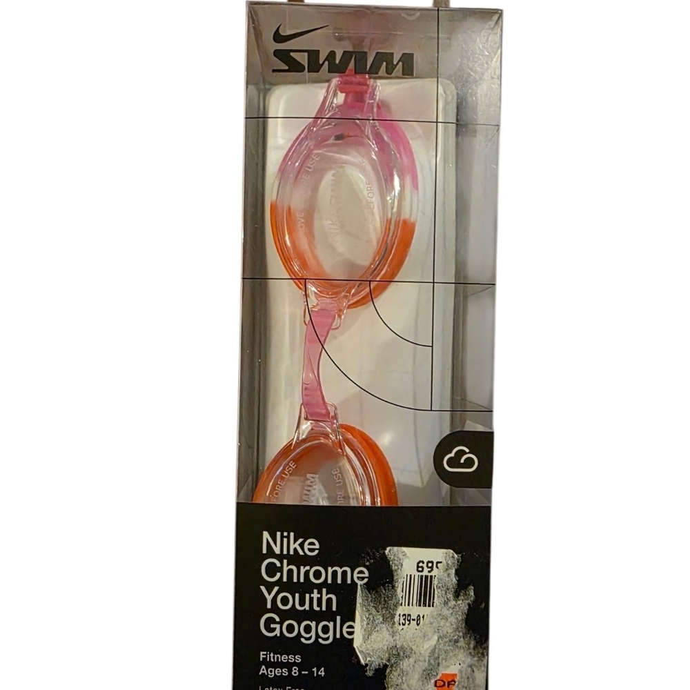 🆕️ Nike Chrome Youth Goggles, Ages 8-14, Pink